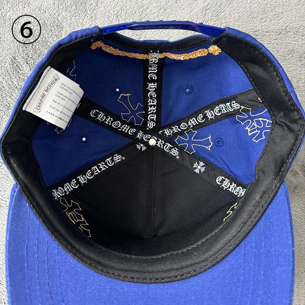 せいや クロムハーツ 帽子 5パネル CHクロス レザーパッチ キャップ Kur11113
